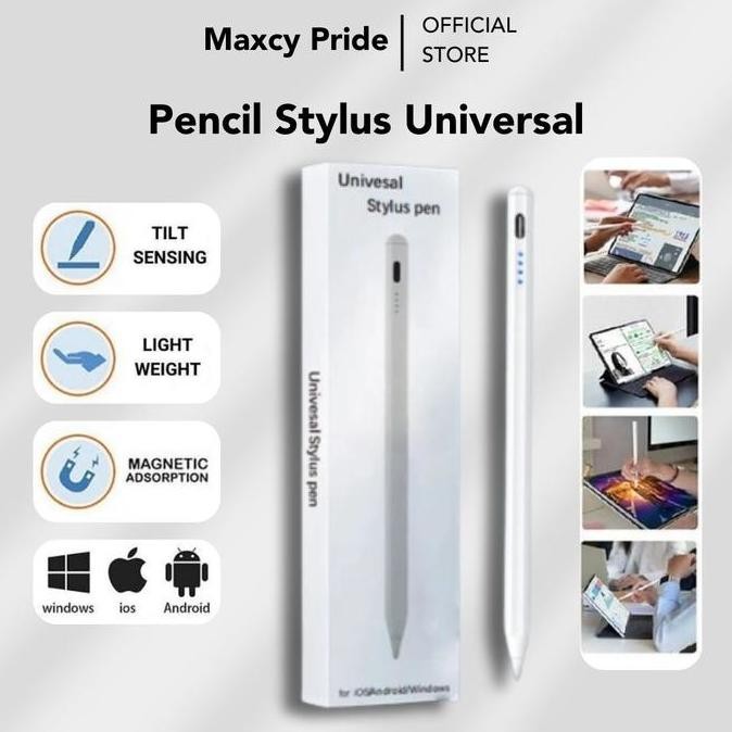 TERBARU PENCIL STYLUS UNIVERSAL RECHARGEABLE KOMPATIBEL HP TABLET IPAD SAMSUNG XIAOMI