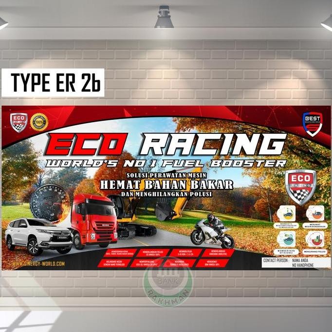 ready SPANDUK / BANNER | ECO RACING INDONESIA | UKURAN 2M X 1M