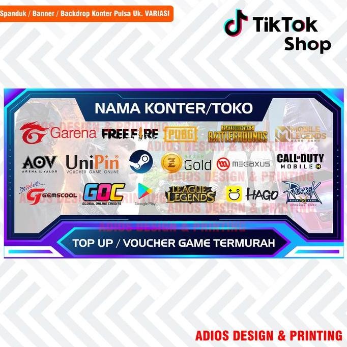 ready Spanduk Top Up Game / Banner Top Up Game