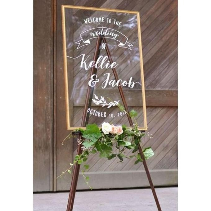ready Papan Lamaran / wedding / tunangan / welcome sign wedding Akrilik