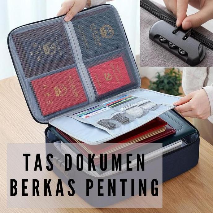 Tas Dokumen Koper Tempat Penyimpanan Sertifikat Berkas Storage Bag