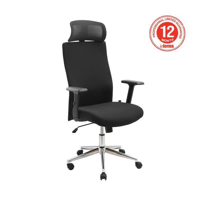 INFORMA LUKE KURSI KANTOR SANDARAN TINGGI - HITAM