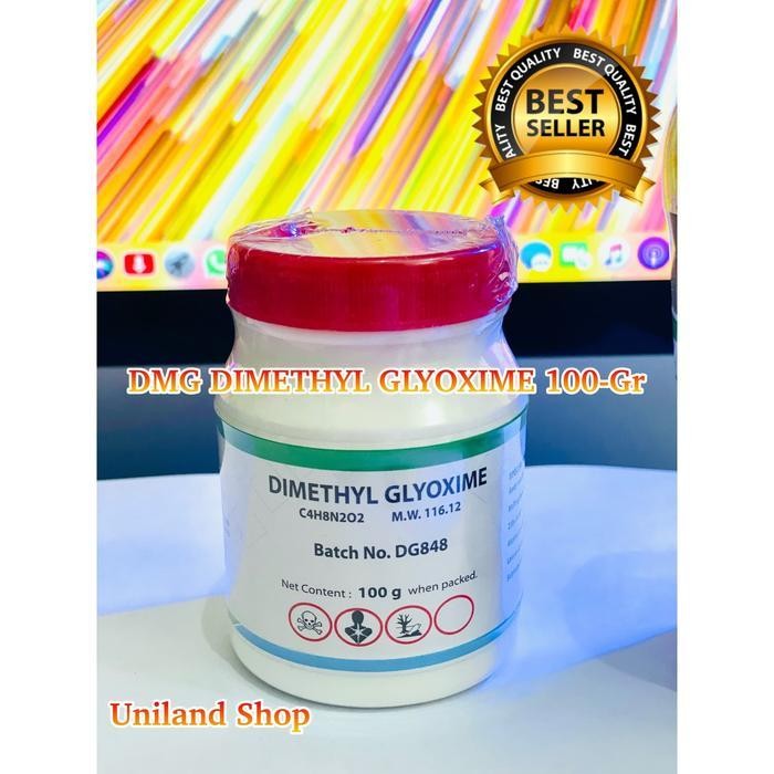 DS DMG DIMETHYL GLYOXIME / DIMETHYLGLYOXIME 100gr C2H8N2O2 Logam