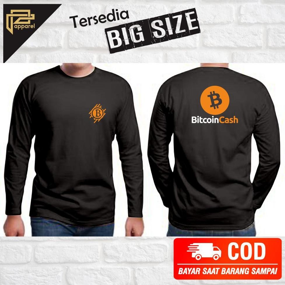 Promo Kaos Bitcoin Cash Crypto Trading Trader Lengan Panjang