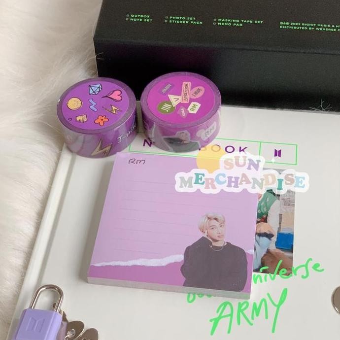 

BTS Official Memo Pad + Masking Tape - Sticky Note DECO KIT Sharing SS