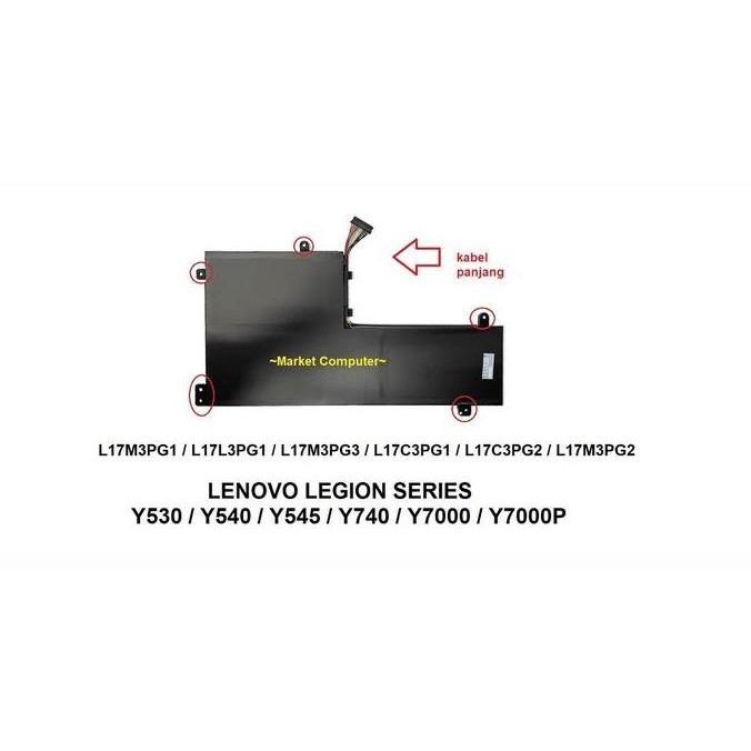 Diskon Battery Lenovo Legion Y740 Y545 Y7000P Y7000 Original Laptop Baterai