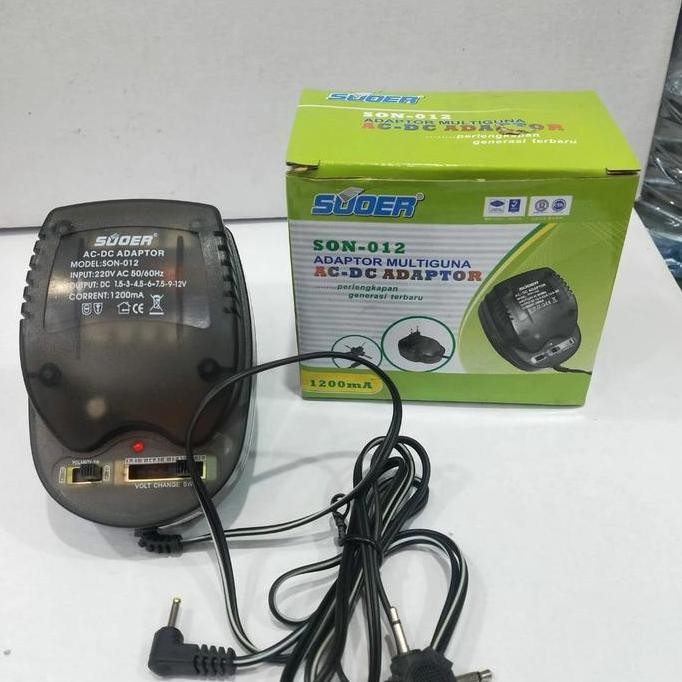 Adaptor Multiguna Ac-Dc Adaptor Sooer/Adaptor Dc-Ac 1,5V - 12V