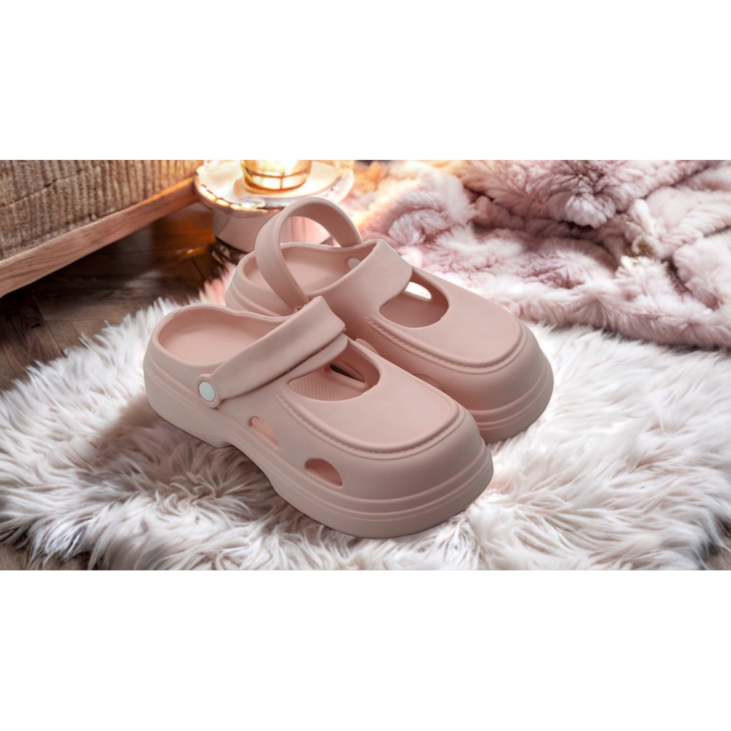 [COD] Sandal Baim Wanita Dewasa, Sandal Jelly Tebal, Sepatu EVA Hak Wedge Baim, Sandal Fuji