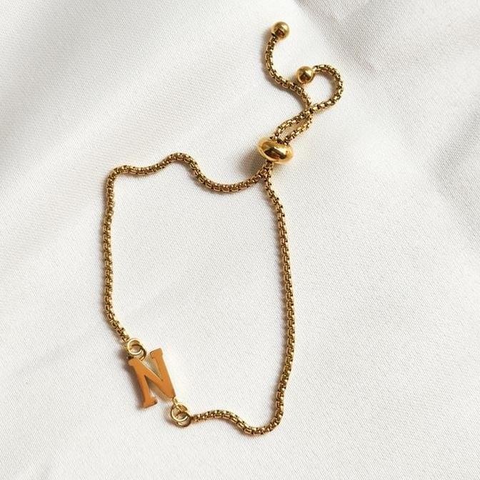 Nats Living: Gelang Tangan Titanium Huruf Sideways Serut, Huti Serut FT