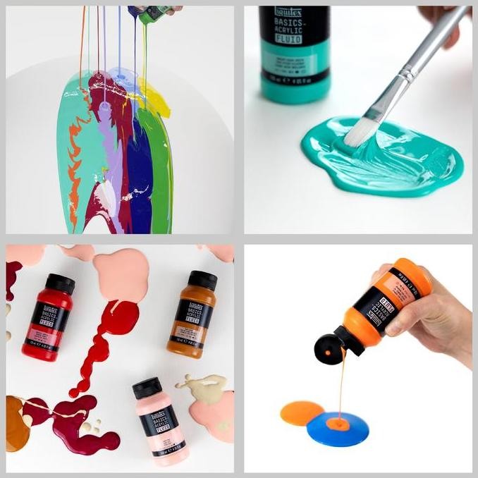 

TERBARU Cat Akrilik Liquitex Basics Acrylic Fluid 118 ml Color Paint 1/2 PROMO!