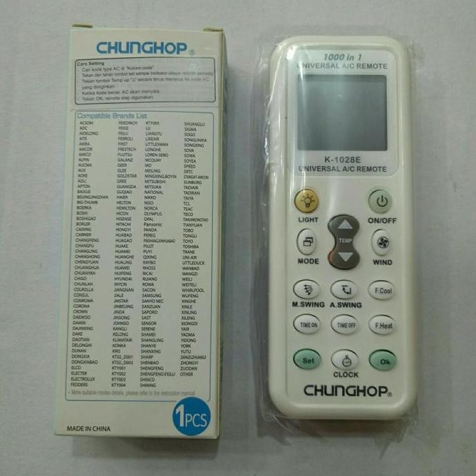Remote Universal A/C Chunghop K-1028E