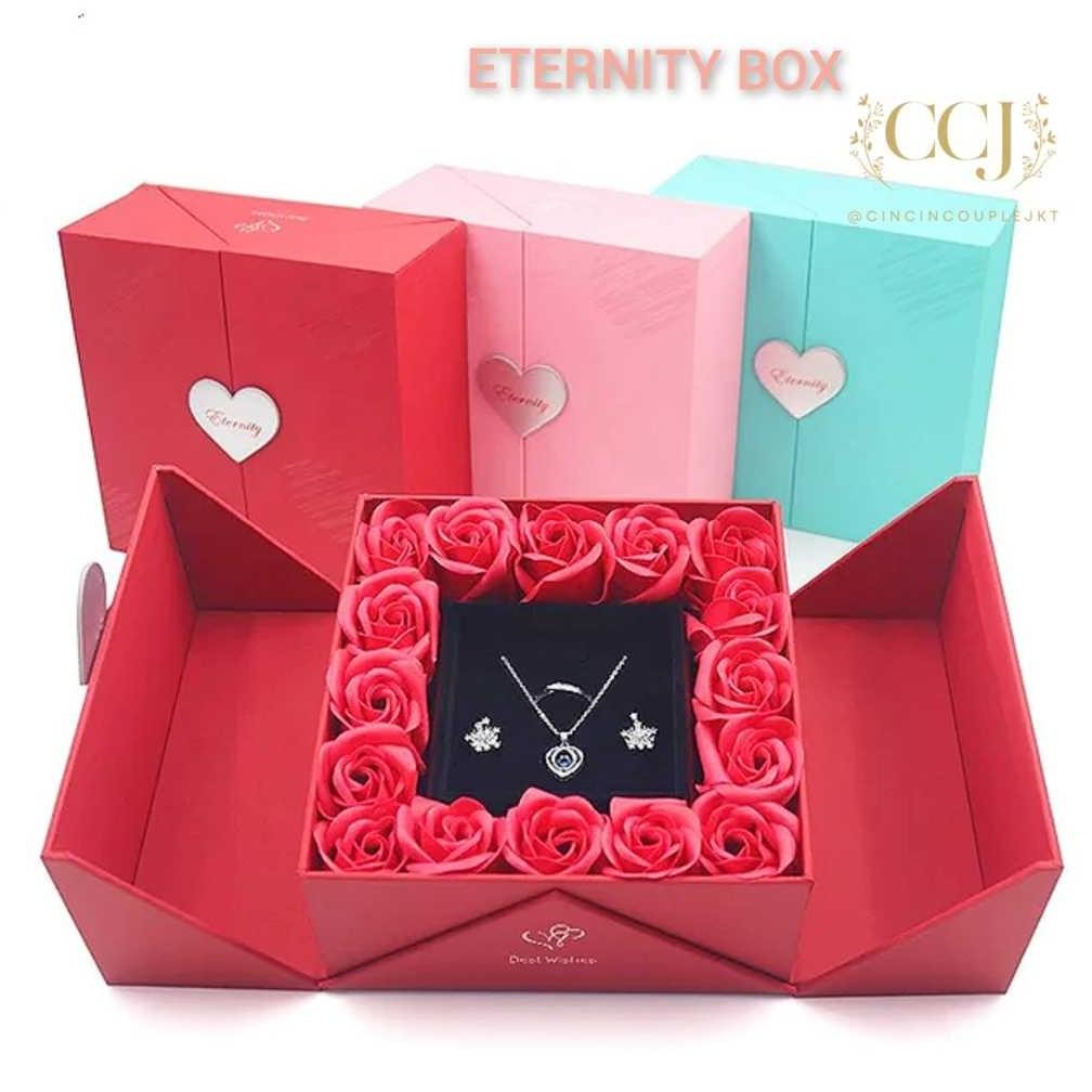 ETERNITY LOVE PROMISE RING BOX - HIDDEN JEWELRY / BOX CINCIN NIKAH LAMARAN TEMPAT KOTAK BUNGA MAWAR 