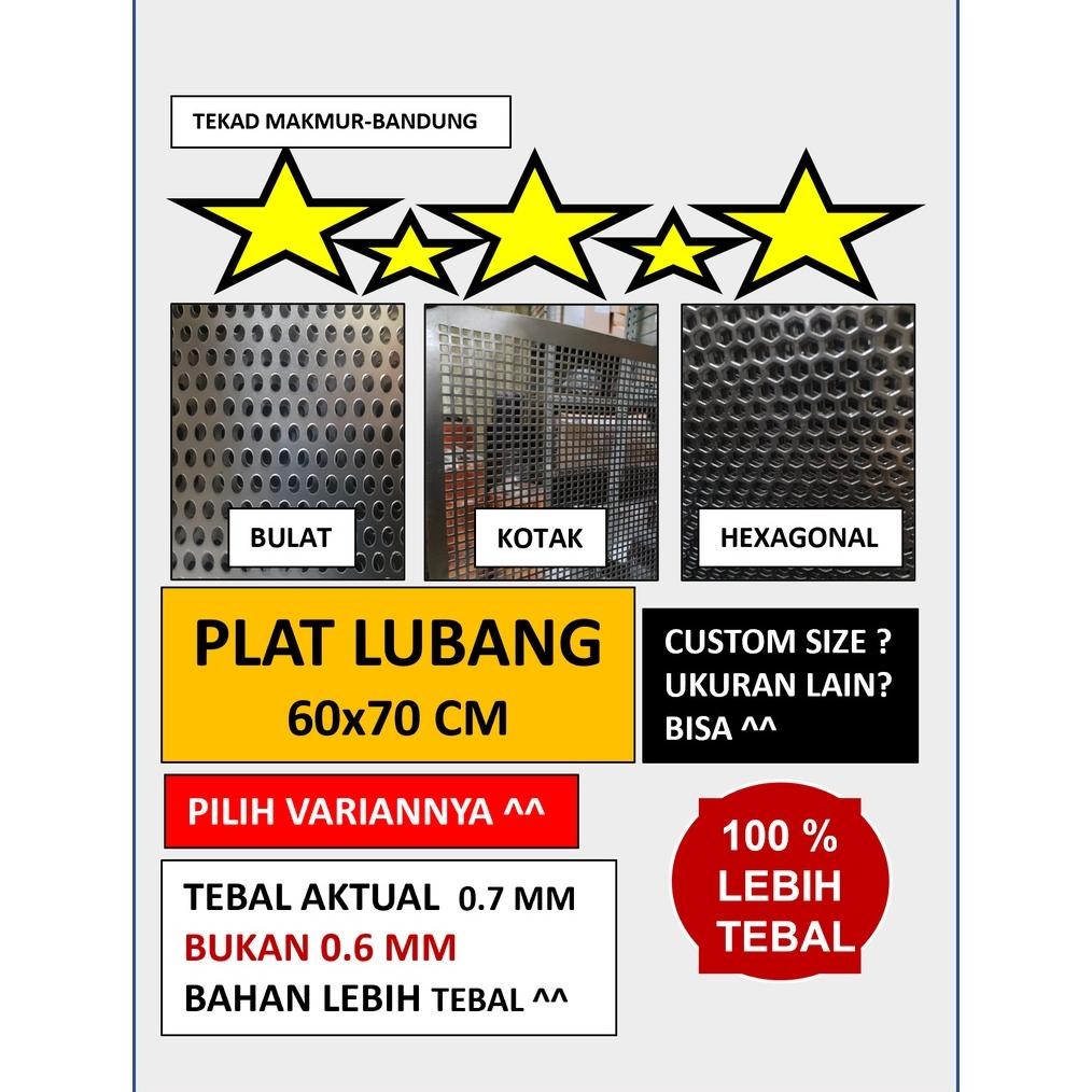 Plat 60x70 - Plat Besi Ram Speaker -  Ram Grill Plat Lubang - Ram Grill Box Sound DiM