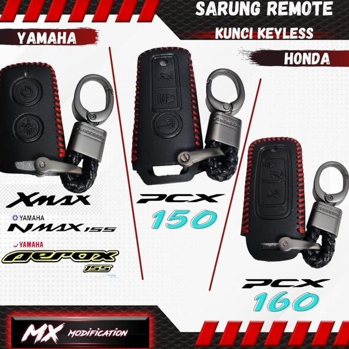 Sarung Remote Kunci Keyless Nmax Pcx Kulit Pelindung Cover Termurah