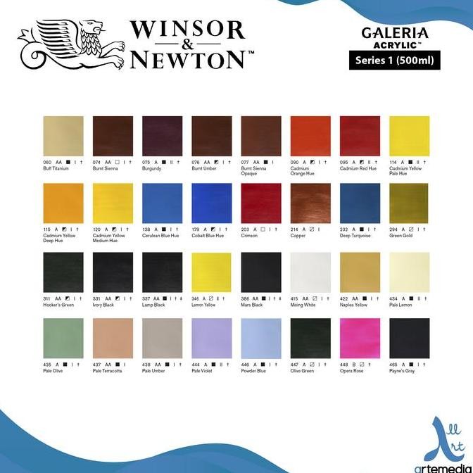 

TERBARU Cat Akrilik Winsor & Newton Galeria Acrylic Paint Color 500ml - 02