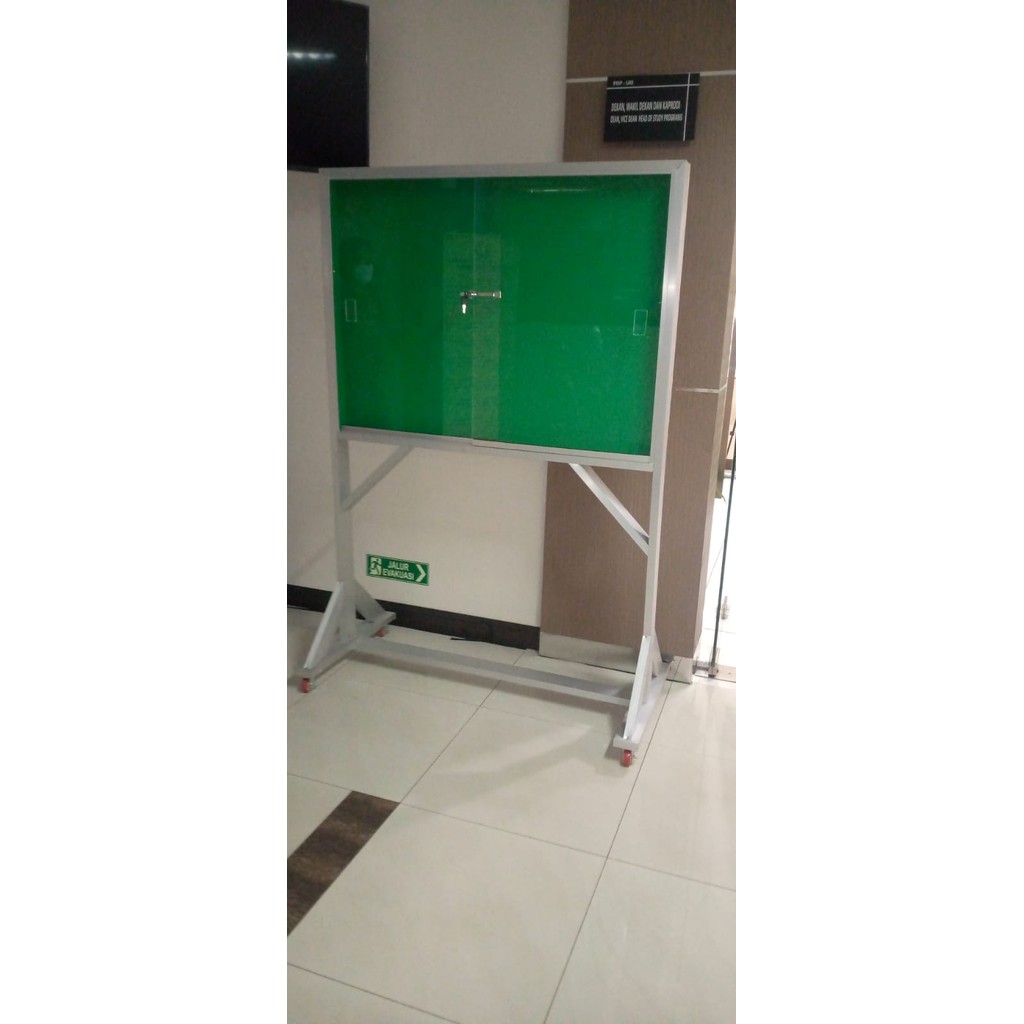 

Mading pengumuman kaca softboard standing 90 x 120 (pilih warna merah, hijau,biru)