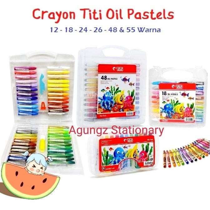

Pl30 Crayon Titi Oil Pastel Asli 55 Warna Pl30