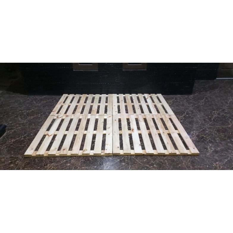 Ik69 Alas Tempat Tidur Kayu / Dipan Kasur Kayu Jati Belanda / Dipan Tempat Tidur Kayu Palet Jati Bel