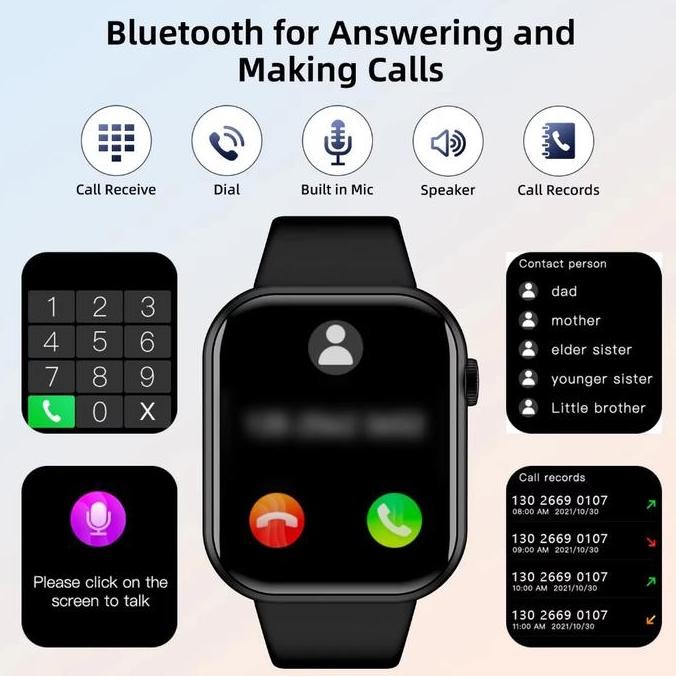 New Samsung Smartwatch Watch  Jam Pintar Olahraga Bluetooth Smart Watch Pintar Wanita Tahan Air Jam 