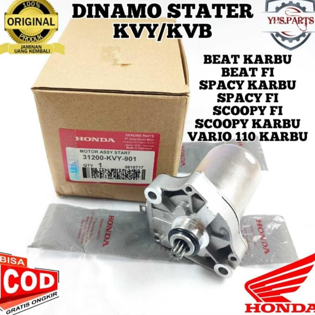 ASLI ORIGINAL DINAMO STATER STARTER HONDA AHM KVY KVB BEAT SCOOPY SPACY FI VARIO 110 KARBU