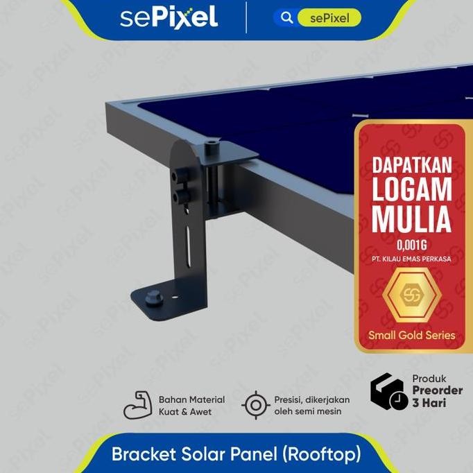 BRACKET PANEL SURYA ATAP RUMAH - DUDUKAN SOLAR PANEL ROOFTOP MOUNTING STOK TERBATAS