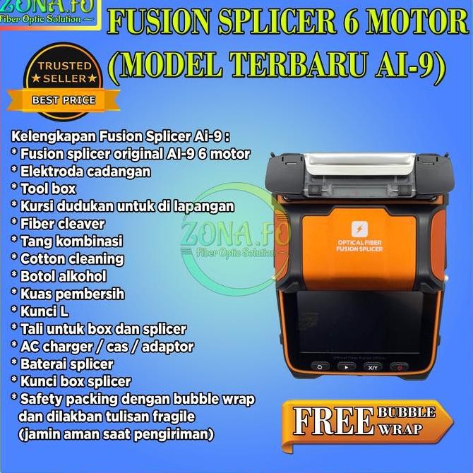 Fusion Splicer Ai9 Fiber Optic Fusion Splicer Ai-9 Original 6 Motor New Stok