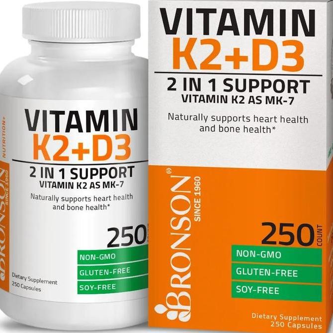 Bronson K2 MK-7 Plus Vitamin D3 5000 IU