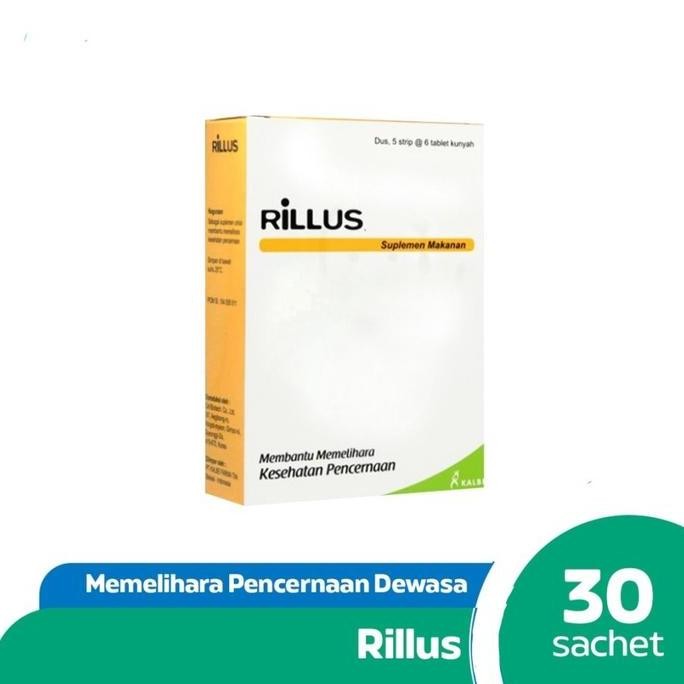 Rillus 30 Tablet Kunyah Probiotik dan Prebiotik