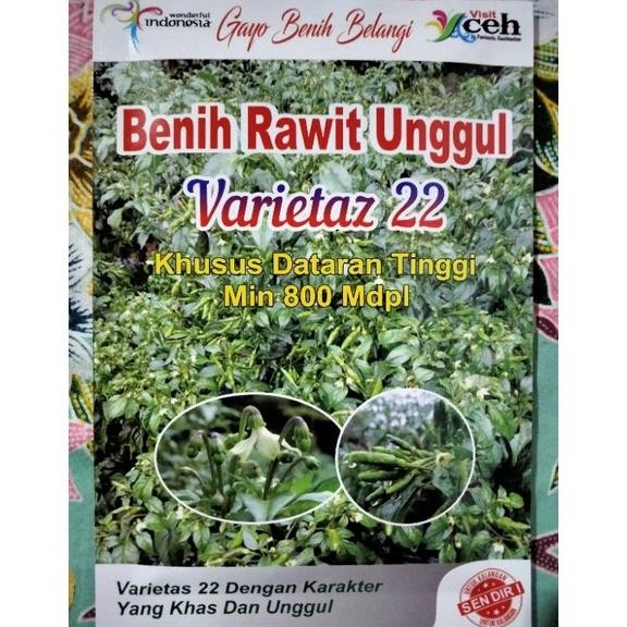 Benih Cabe Rawit Hijau Varietaz 22 Kemasan 10 Gram - Bibit Cabai Rawit Ijo Varietas 22 - Rawit Ijo V