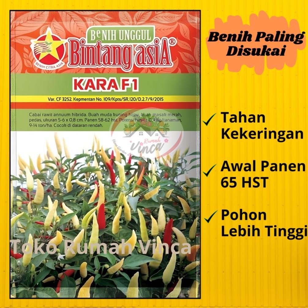 Benih Bibit Cabe Rawit Setan KARA F1 10g Bintang Asia Genjah Cabai