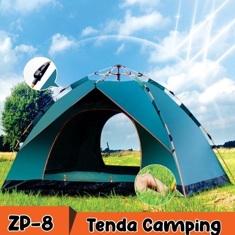 Tenda Camping Kapasitas 2-4 Orang Tenda Otomatis Outdoor & Indoor Tenda Gunung ZP-8