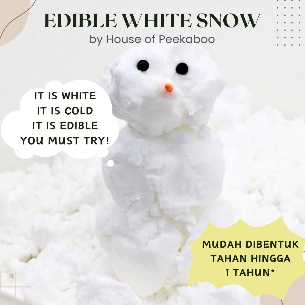 Edible white snow salju mainan anak fake snow salju buatan salju putih salju instant mainan salju an