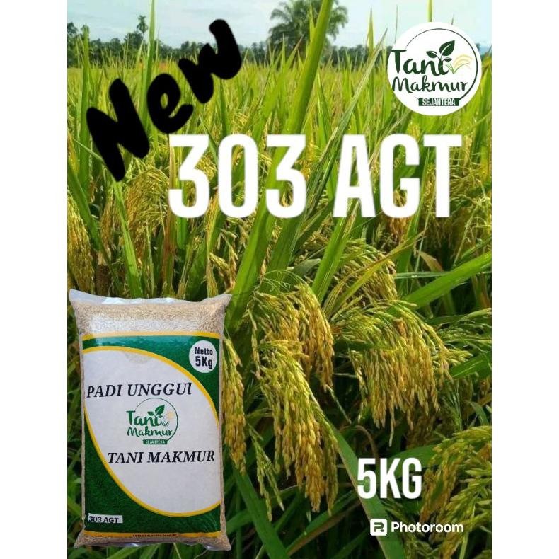 BENIH BIBIT PADI AGT 303/PADI UNGGUL 303 AGT KEMASAN 5KG