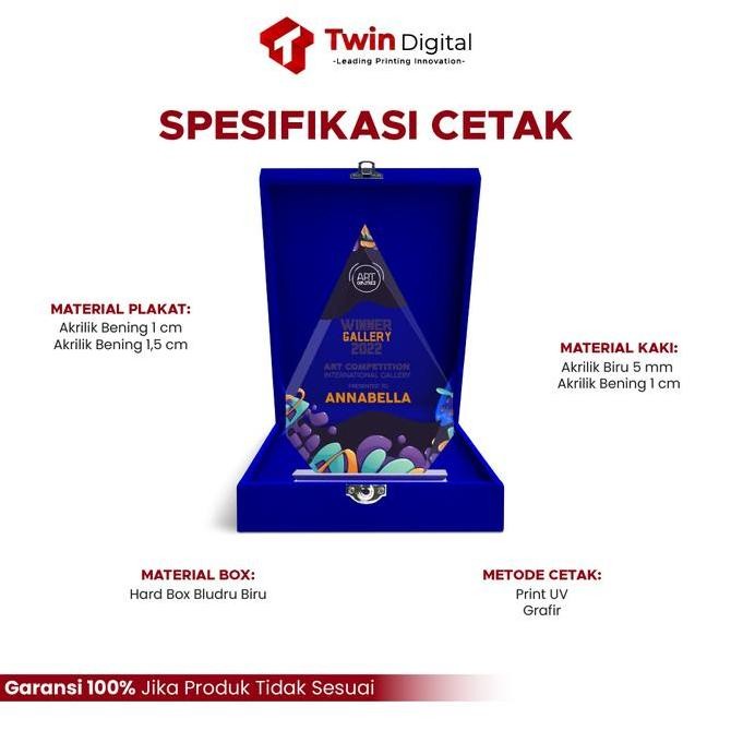 

Plakat Akrilik Premium Piagam Penghargaan Tropi Wisuda - Plakat WP.36 ea