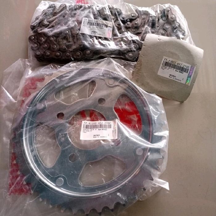 Gear Set Rantai 520 Tiger New Tiger 2000 Tiger Revo Motor Motorcycle Original Dan Terpercaya