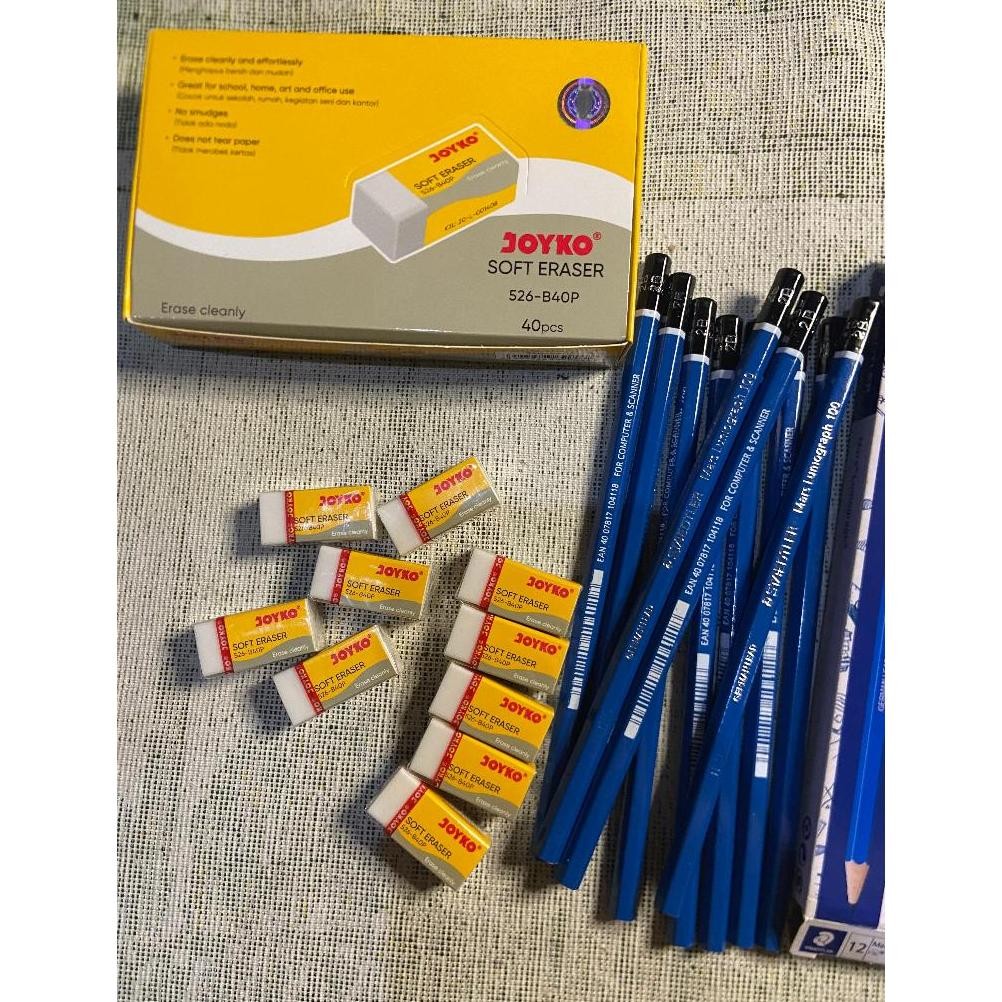 

Paket Bundle Terbaru [Paket] Pensil Staedler 2B 1 Lusin & Penghapus Joyko 526-B40Bl 10 Pcs - Promo Gajian Sale