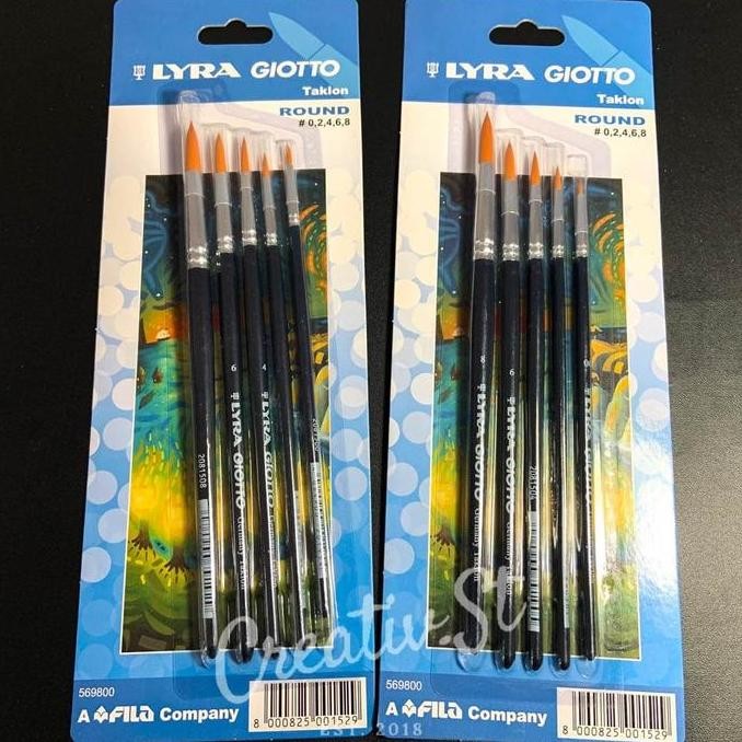 

Promo Lyra Giotto Round Brush Set Kuas Bundar Taklon Lukis 0 2 4 6 8