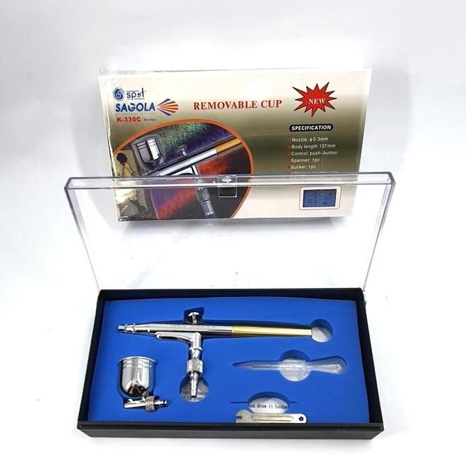

Promo Air Brush Kit 7Cc Spot K-330C | Set Alat Cat Lukis Pen Brush Lengkap