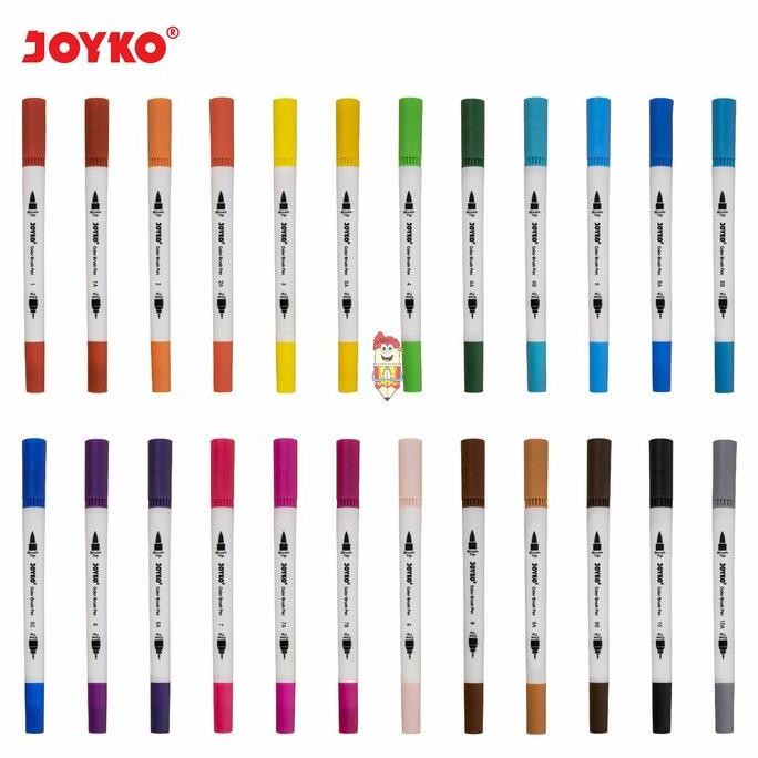 

Promo Joyko Clp-07 Color Brush Pen 24 Warna - Spidol Kuas Warna Warni