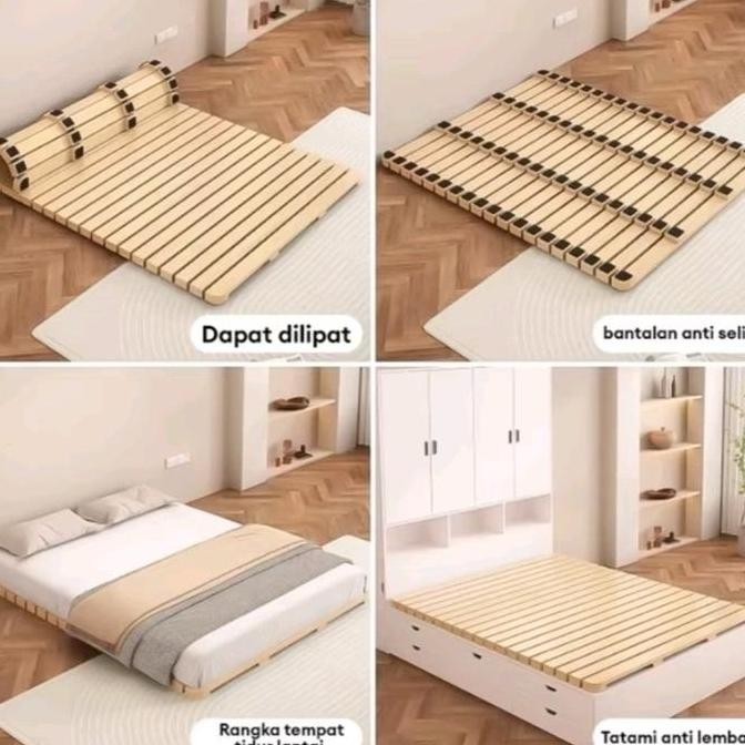 Dipan Palet Alas Tempat Tidur Kayu Kuat Kokoh Tebal Kayu Lesehan Minimalis Furniture Estetik