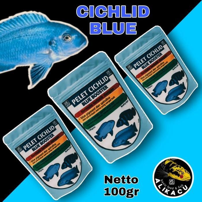 Pelet Ikan Cichlid | Blue Booster Feed | Pakan Ikan Siklid | Makanan Ikan Cichlid