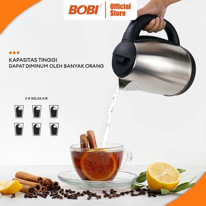 Bt Teko Listrik Kettle Pemanas Air Panas Stainless 2 Liter Electric Elektrik Termos Kabel Wadah