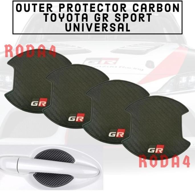 ready Outer Door Handle Protector Carbon Mobil Avanza Rush Fortuner GR Sport