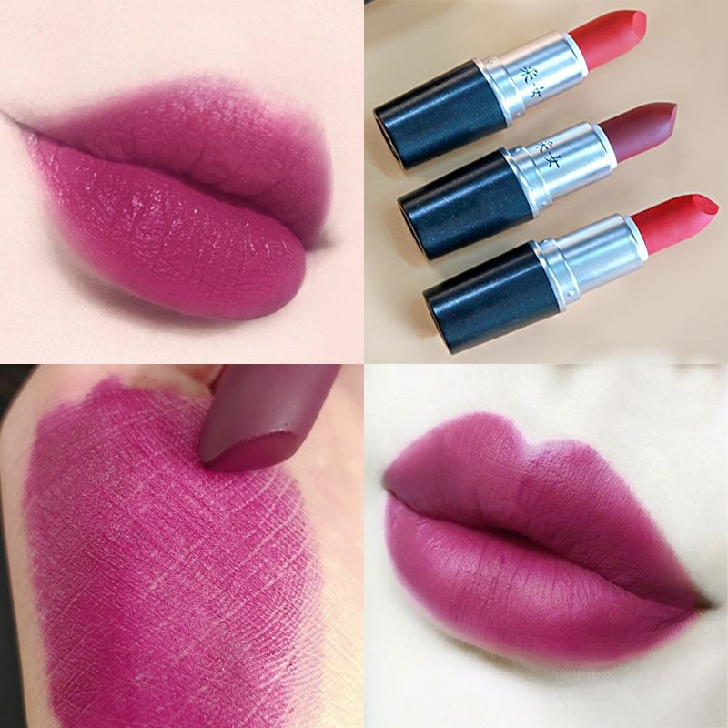 Lipstik berwarna plum berkualitas tinggi yang tidak pudar  Warna Buah Warna Raspberry Anggur Ungu Ma