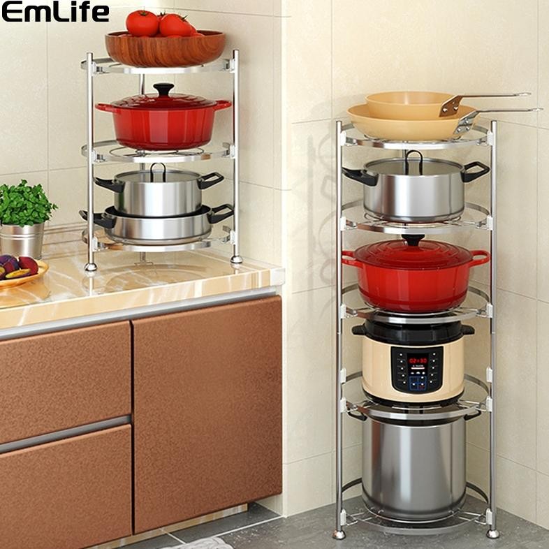 Rak Panci Wajan Multifungsi Rak Dapur Bertingkat Peralatan Dapur Alat Dapur