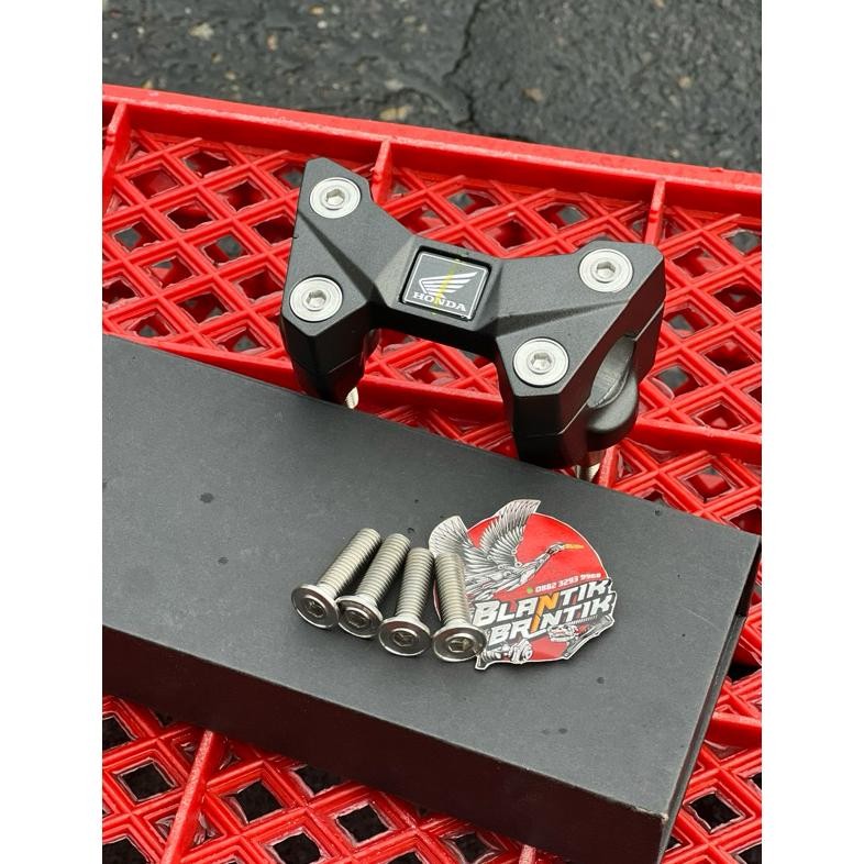 baut stang raiser stenlis minimalis slim 4pcs  pnp raiser cnc wppart bmw triump raiser cbr led raise