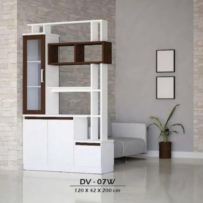 Partisi Penyekat Ruangan 120cm Dv Minimalis / Lemari Sekat Ruangan Max murah