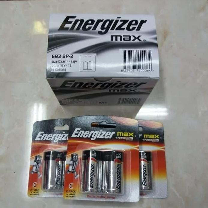Baterai Energizer Size C isi 2 / Baterai Energizer Type C Isi 2 murah