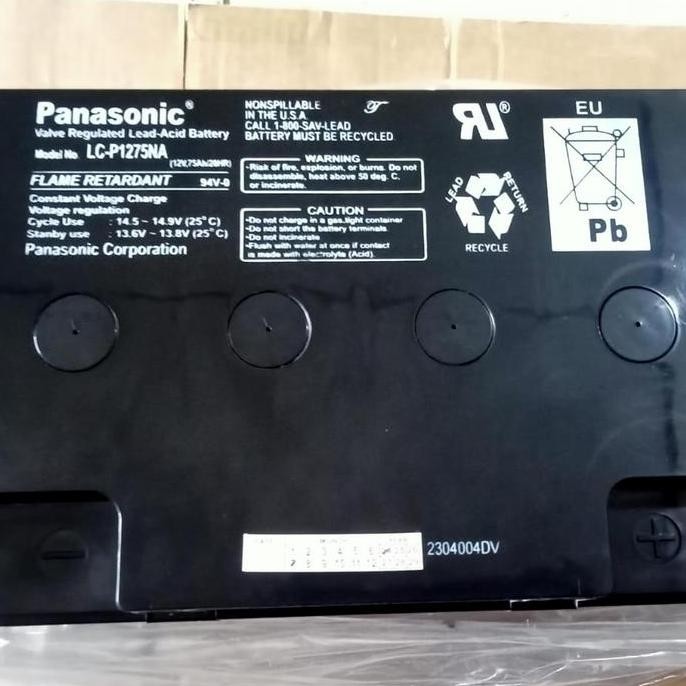 Baterai VRLA Panasonic 12V 75Ah LC-P1275NA Aki Kering 75Ah murah