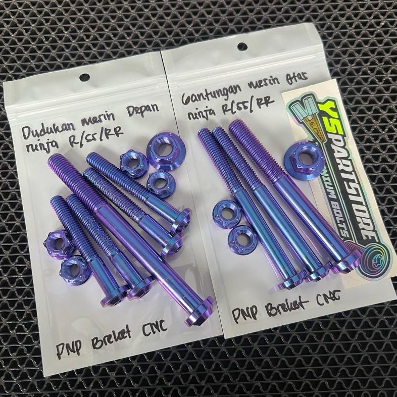 baut Titanium dudukan mesin dan gantungan mesin ninja R RR SS